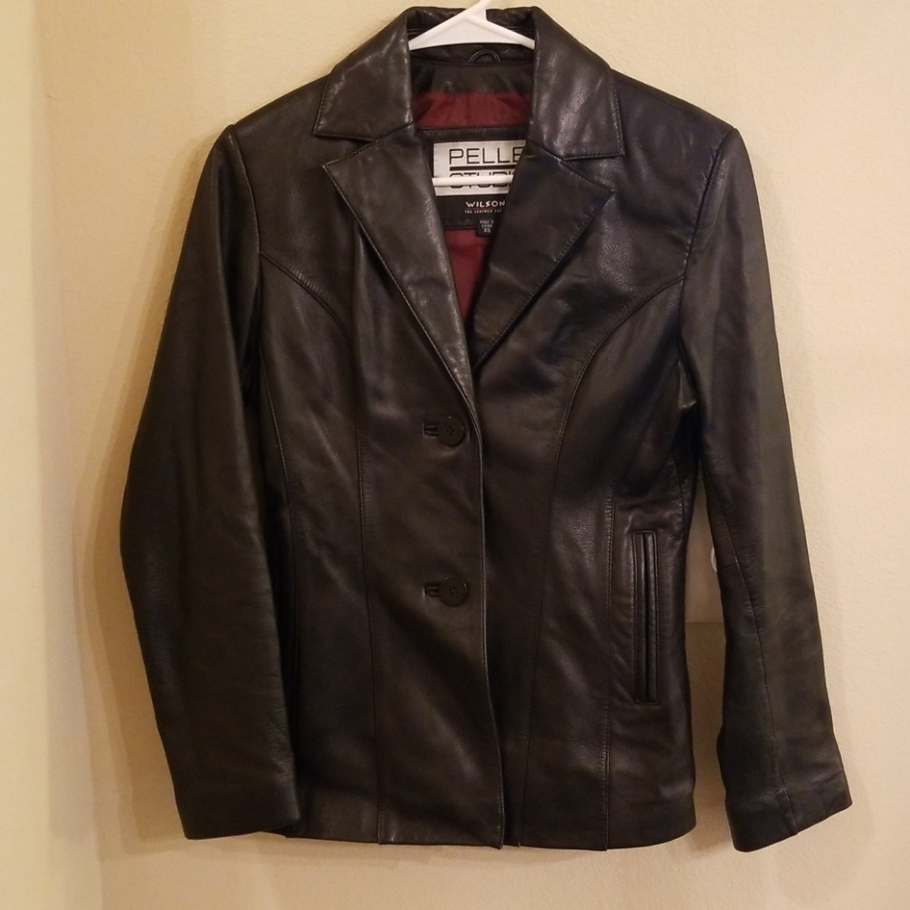 Pelle Studio black leather jacket